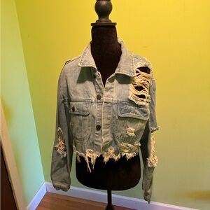 Distressed Denim Jacket